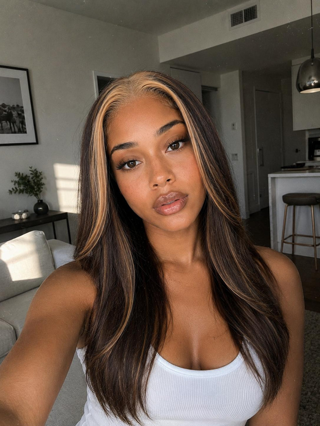 Perruque Bio en Cheveux Longs et Lisses pour un Look Naturel et Élégant